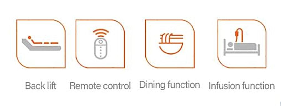 Electric Single Function Hospital Bed Durable Safe5