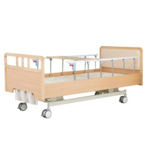 Manual Wooden Three Cranks Home Care Bed Effortless Elderly Care